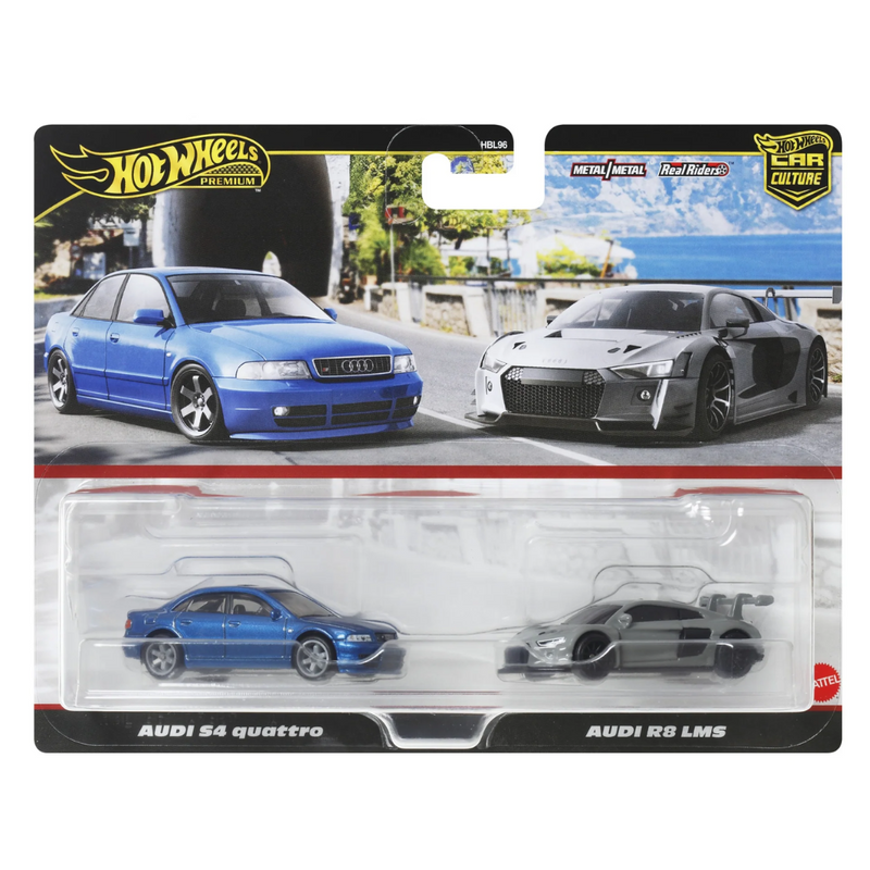 Hot Wheels Premium Car Culture 2-Pack Audi S4, Audi R8