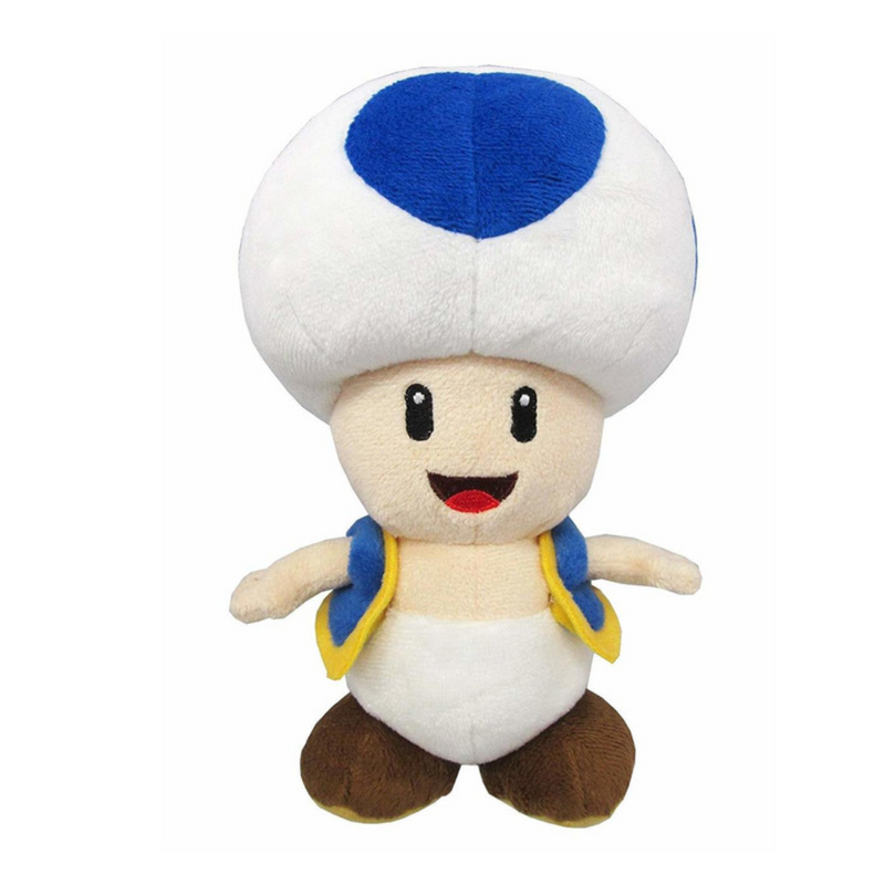 San-ei Super Mario Plush Doll  - Blue Toad (S)