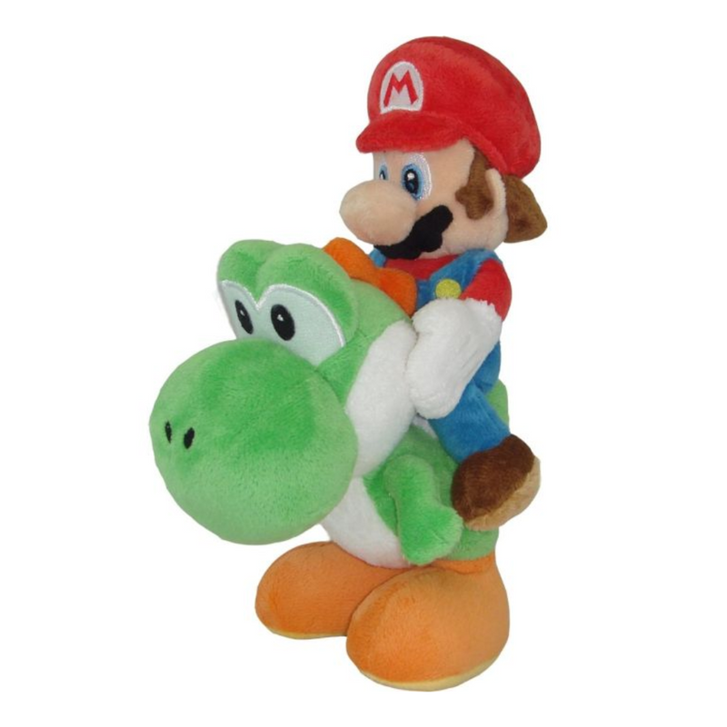 San-ei Super Mario Plush Doll - Mario And Yoshi 8" Plush