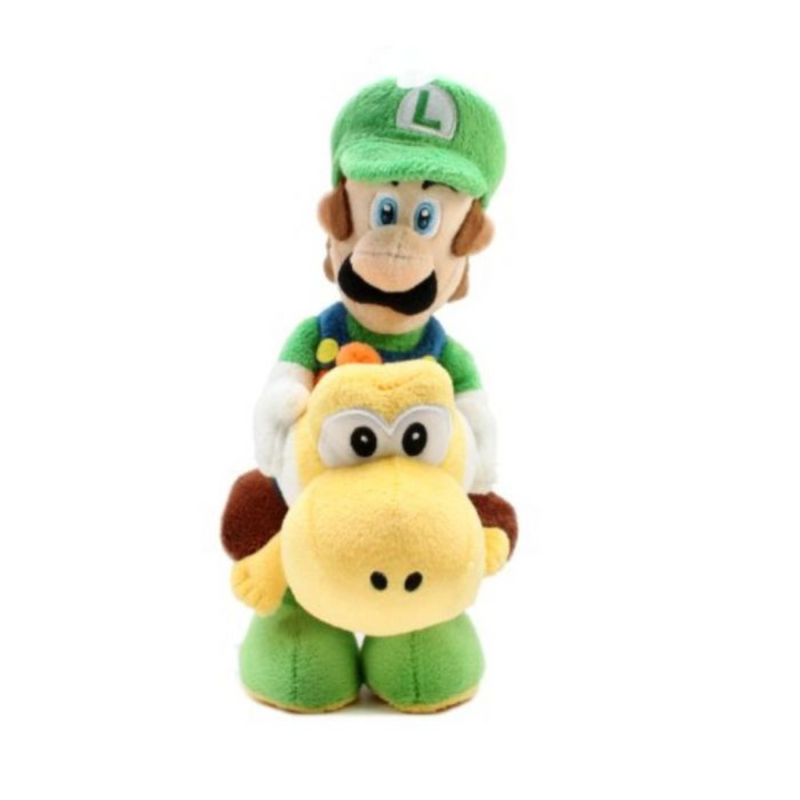 San-ei Super Mario Plush Doll - Luigi And Yoshi 9" Plush