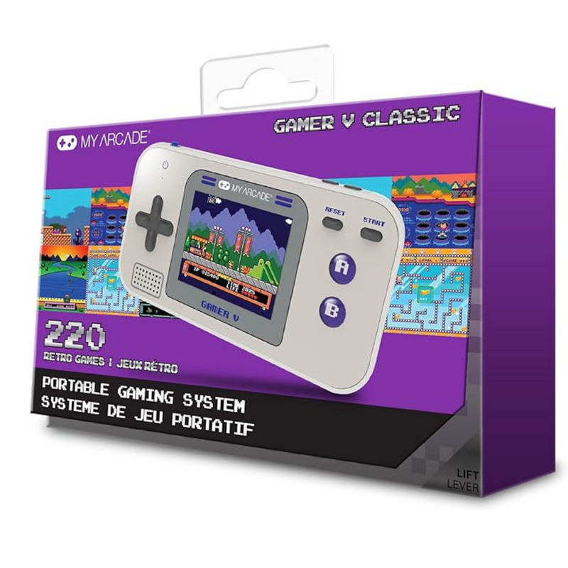 My Arcade Gamer V Classic 220 Games In 1 – Gray / Purple