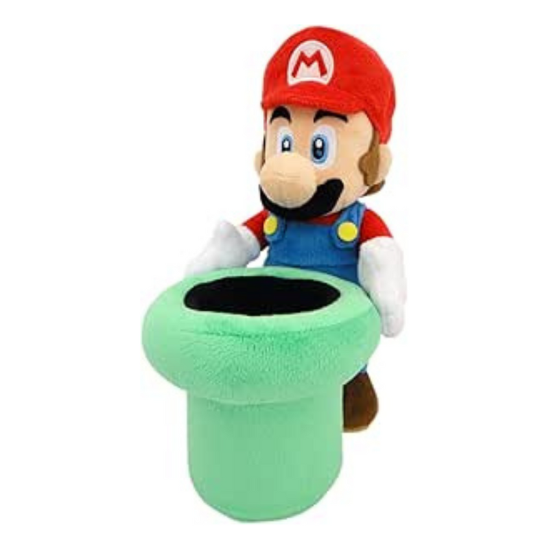 San-ei Super Mario Plush Doll - Mario With Warp Pipe