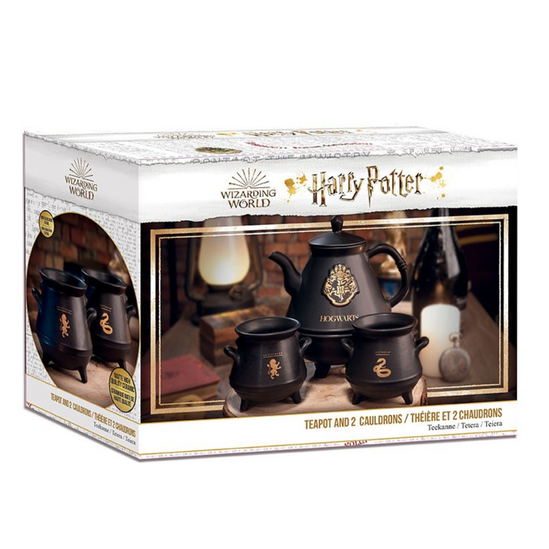 Harry Potter Abyss: Harry Potter Teapot - with Hogwarts cauldrons set