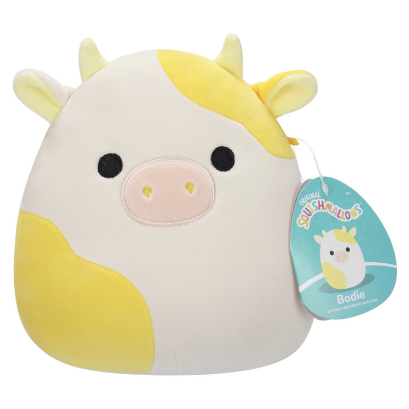 Squishmallows 7.5" Yellow And White Cow Bodie Soft Toy