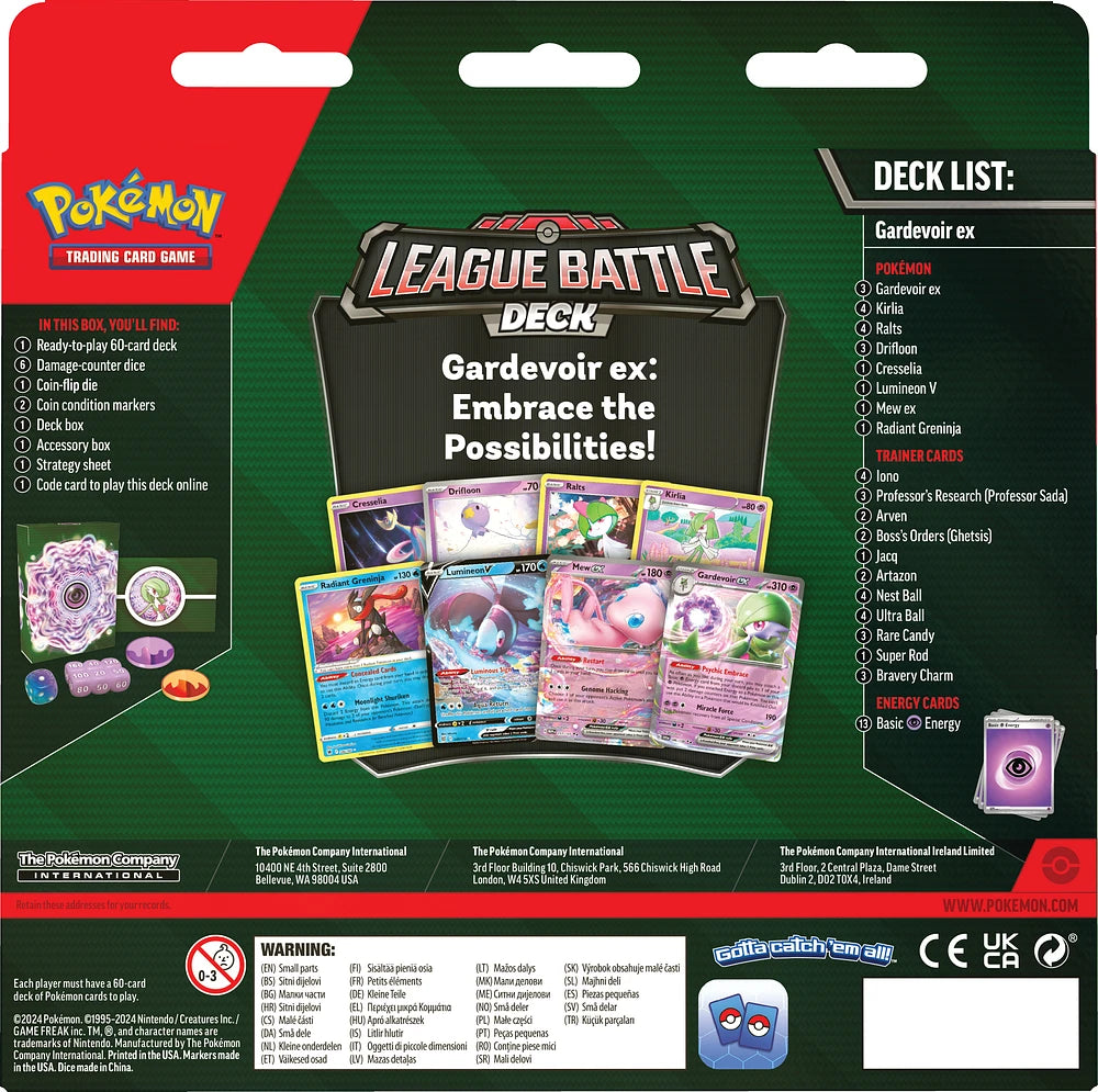 Pokemon Trading Card-Gardevoir Ex League Battle Deck