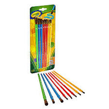 Crayola Paint 8 Ct Craft Brush Set - Blister Pack