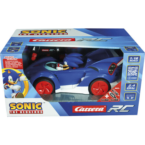 Carrera licensed rc 1:18 - sonic - racing sonic