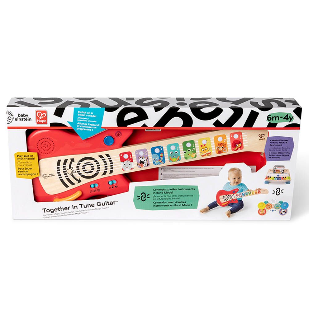 Baby Einstein Together in Tune Guitar Safe Wireless Wooden Musical Toddler Toy, Magic Touch Collection