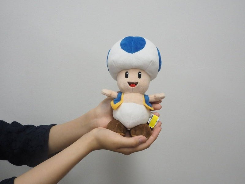 San-ei Super Mario Plush Doll  - Blue Toad (S)