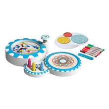 Discovery toy spiral and spin art station