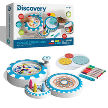 Discovery toy spiral and spin art station