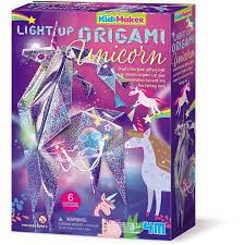 4M Kidzmaker / Holographic Light Up Origami Unicorn