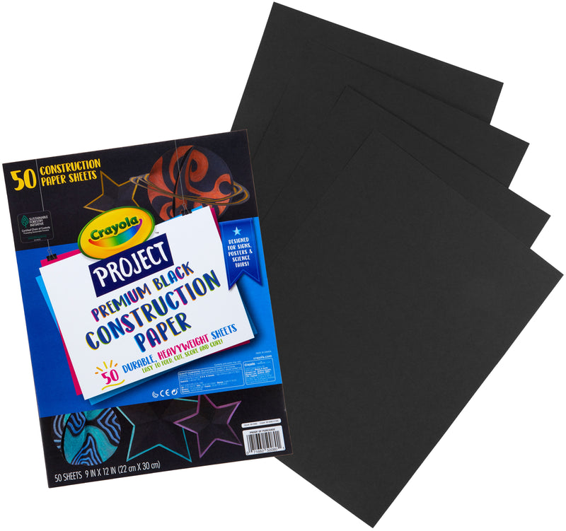 Crayola Crayola Project 50 Ct. Premium Black Construction Paper