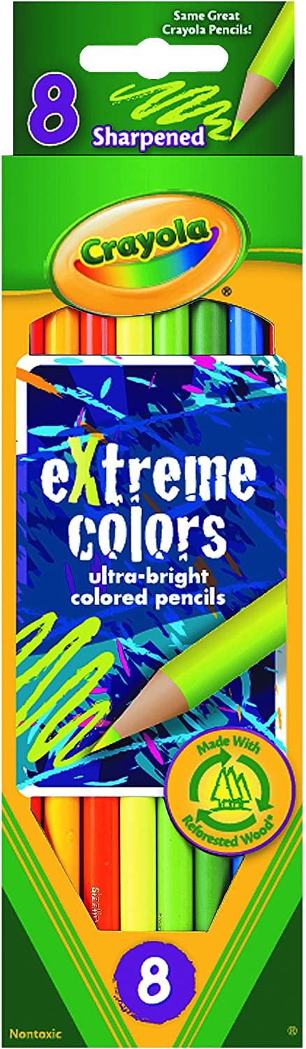 Crayola Pencils 8 Ct Extreme Colors Pencils