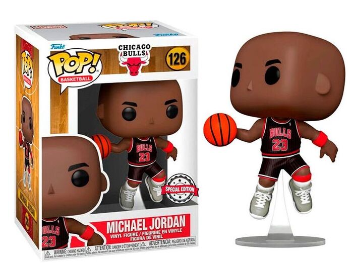 Funko POP! Basketball: NBA: Bulls - Michael Jordan w/ Jordans (Blk Pins)(Exc)