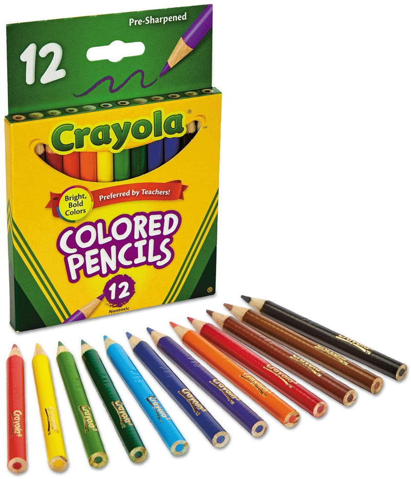 Crayola 12 CT Colored Woodcase Pencils, Short Barrel PlayBH Bahrain2
