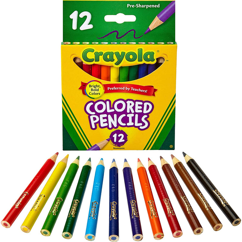 Crayola 12 CT Colored Woodcase Pencils, Short Barrel PlayBH Bahrain