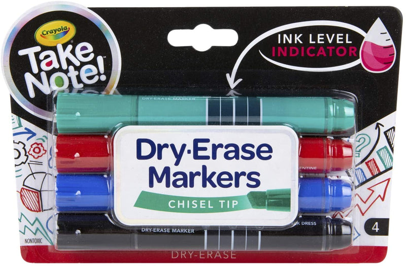 Crayola 4 CT. Take Note! Broad Line Dry-Erase Markers Colored PlayBH Bahrain
