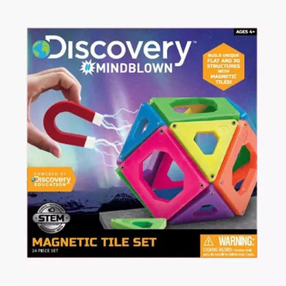 Discovery Mindblown Toy - Magnetic Tiles 24Pcs