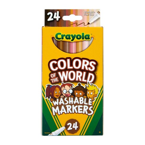 Crayola 24 Ct. Washable Fine Line Markers, Colors Of The World