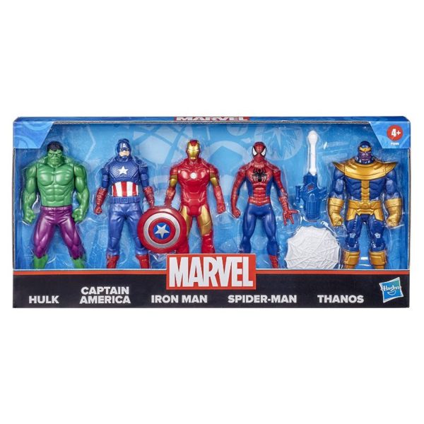 Hasbro Marvel 06 Inch Figures - 05 Pack Iron-Man, Spider-Man, Captain America, Hulk, Thanos