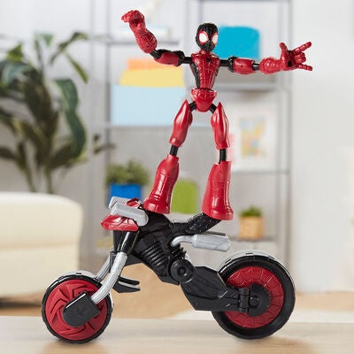 Hasbro Marvel Bend & Flex Rider - Spider-Man & 2-in-1 Motorcycle PlayBH Bahrain3