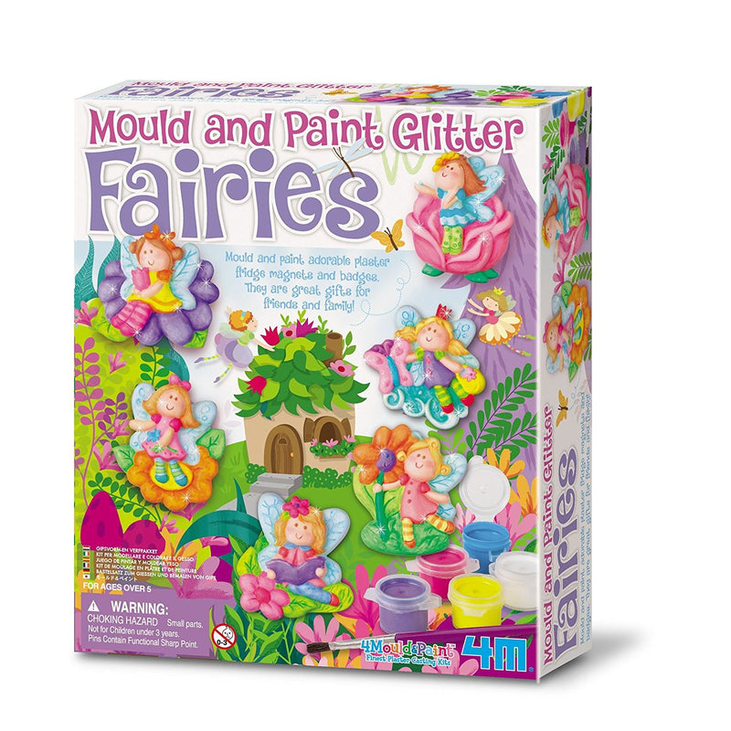 4M Mould & Paint Glitter Fairy Childrens Creative Craft Set