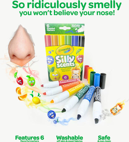 Crayola 6 Ct. Bl Chisel Tip Scented Markers