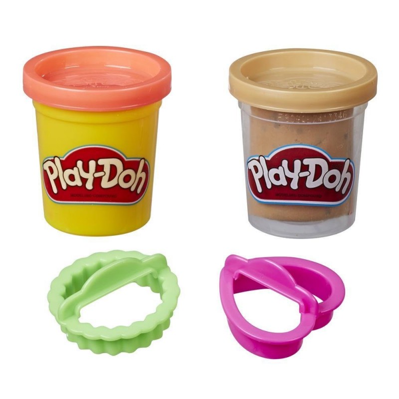 Hasbro Play-Doh Cookie Canister Play Food With 2 Colours (Chocolate Chip Cookie)