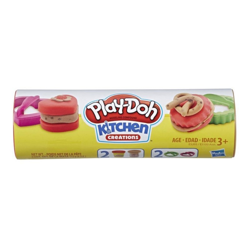 Hasbro Play-Doh Cookie Canister Play Food With 2 Colours (Chocolate Chip Cookie)