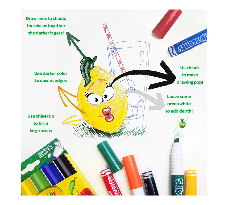 Crayola 6 Ct. Bl Chisel Tip Scented Markers